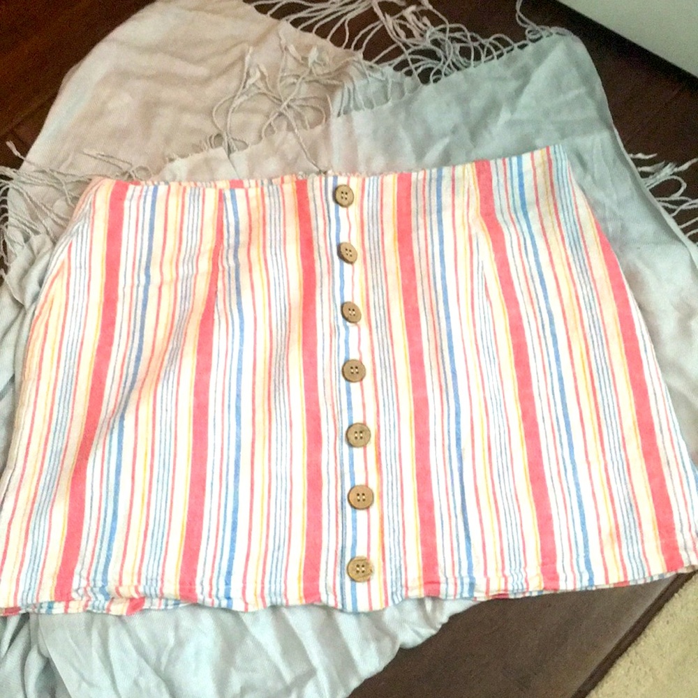 Striped Primary Colored Skirt